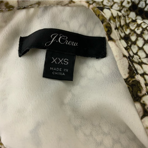 J. Crew Cinched Waist Snakeskin Glendale Dress Size XXS - Picture 9 of 9